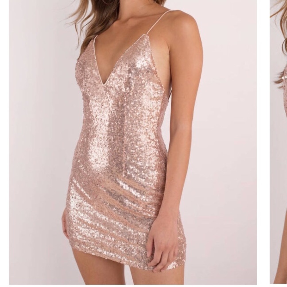 Rose Gold Sequin Dress